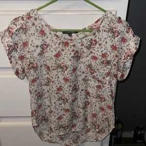Floral blouse, size small,